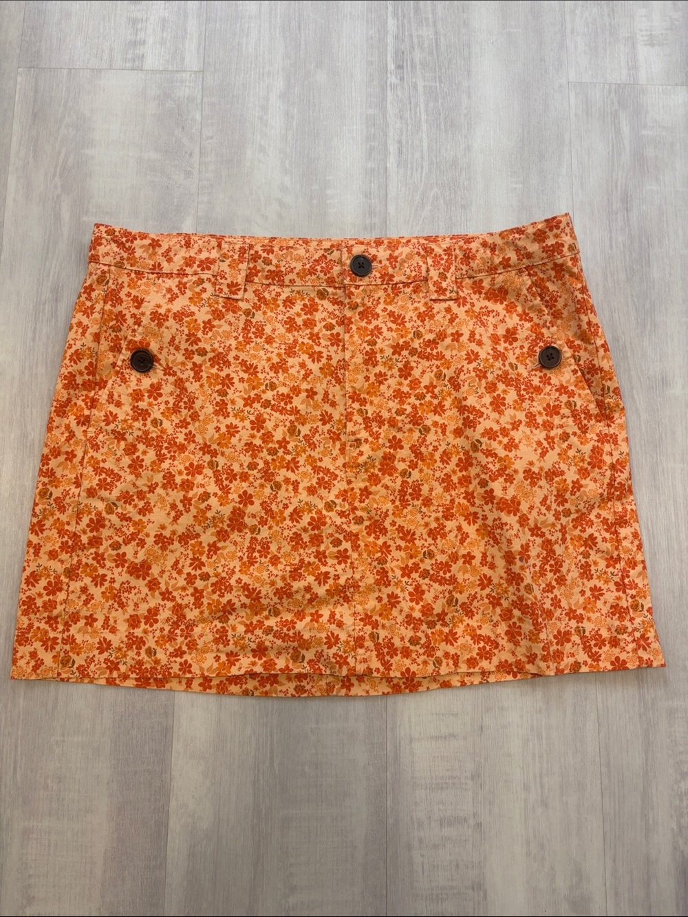 wild fable Orange Floral Mini Skirt